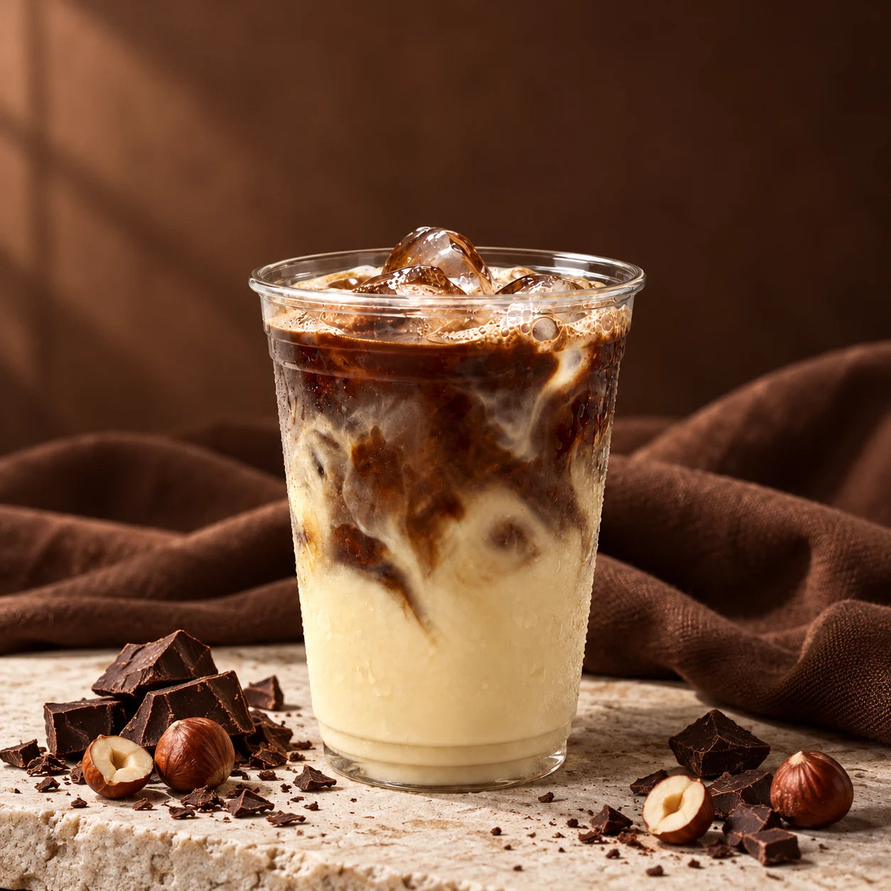 Ledena hojicha z mlekom
