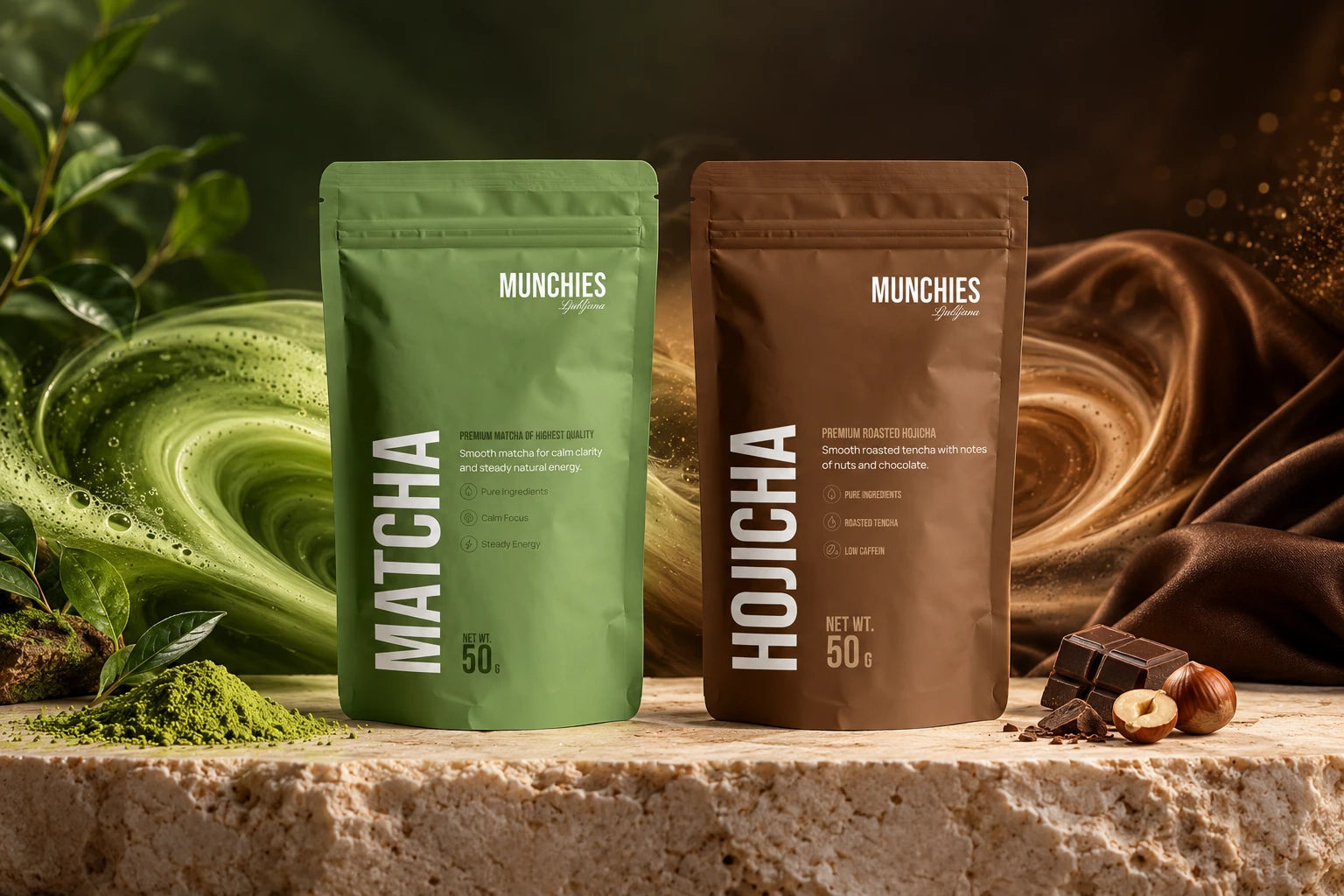 1 × Matcha + 1 × Hojicha