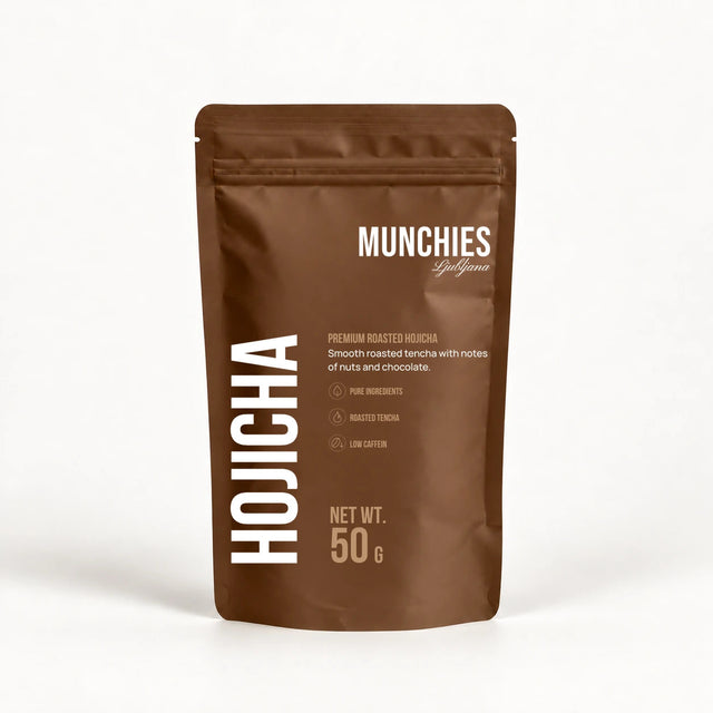 Munchies Hojicha 50 g, originalni potisk vrečke