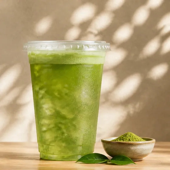 Matcha z vodo in ledom
