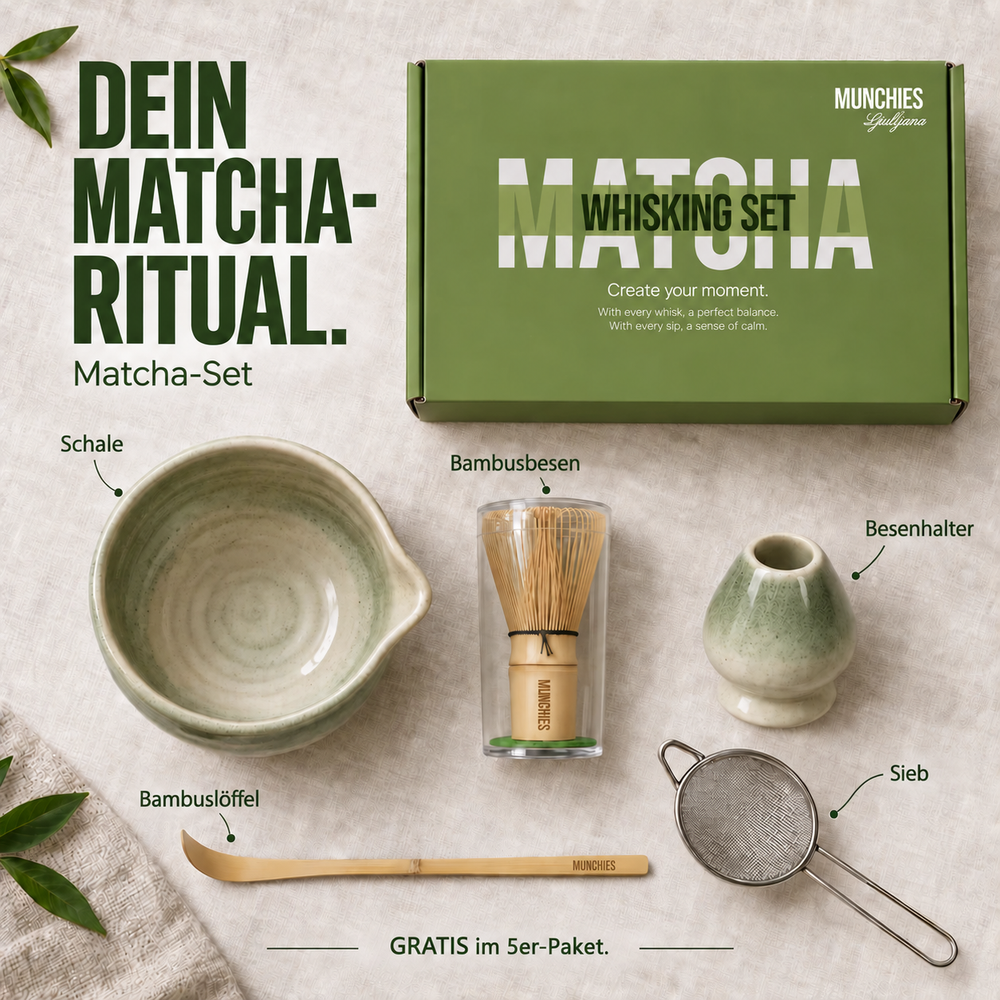 Das fünfteilige Matcha-Zubereitungsset