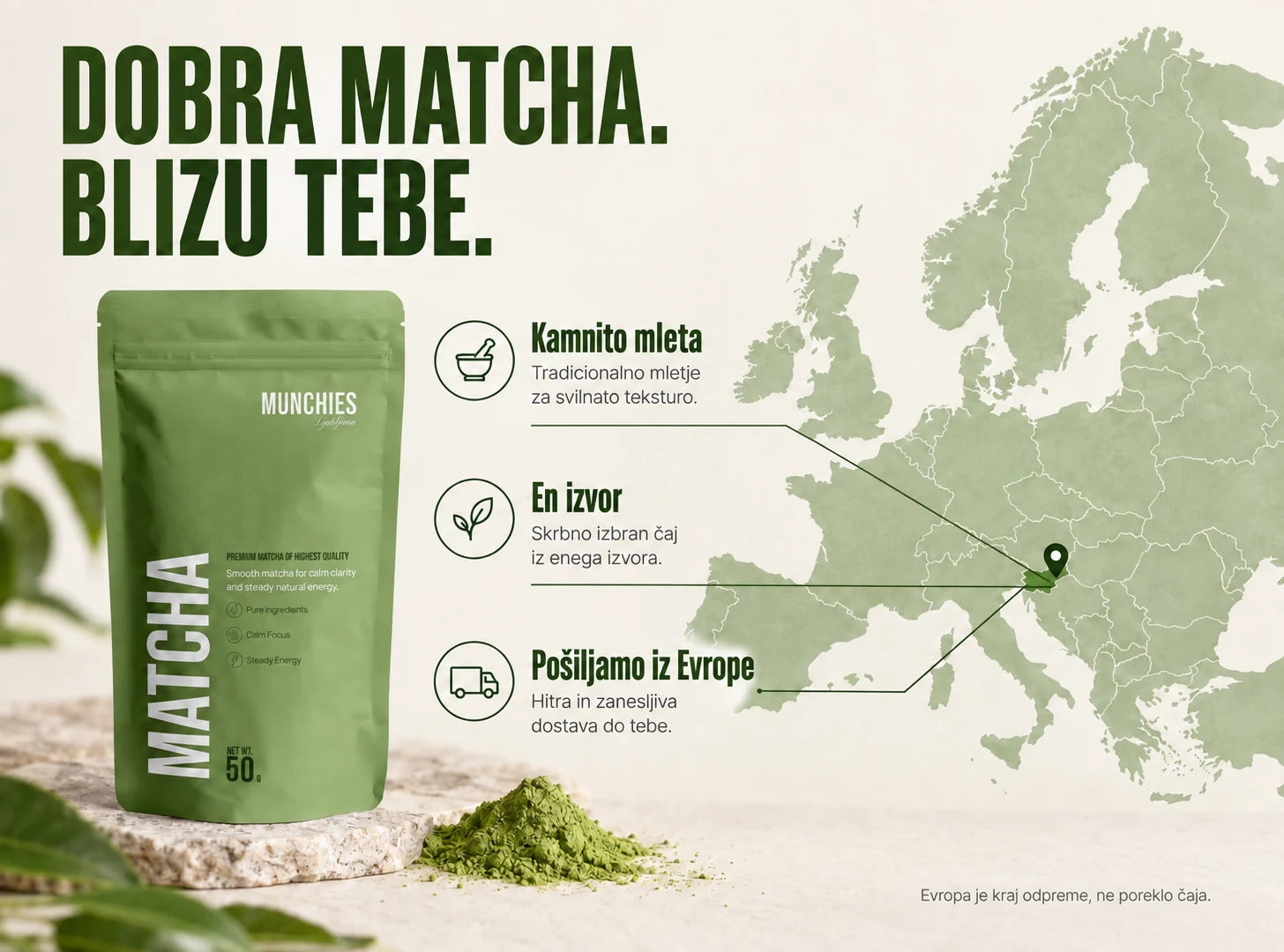 Matcha iz Azije, pošiljamo iz Evrope