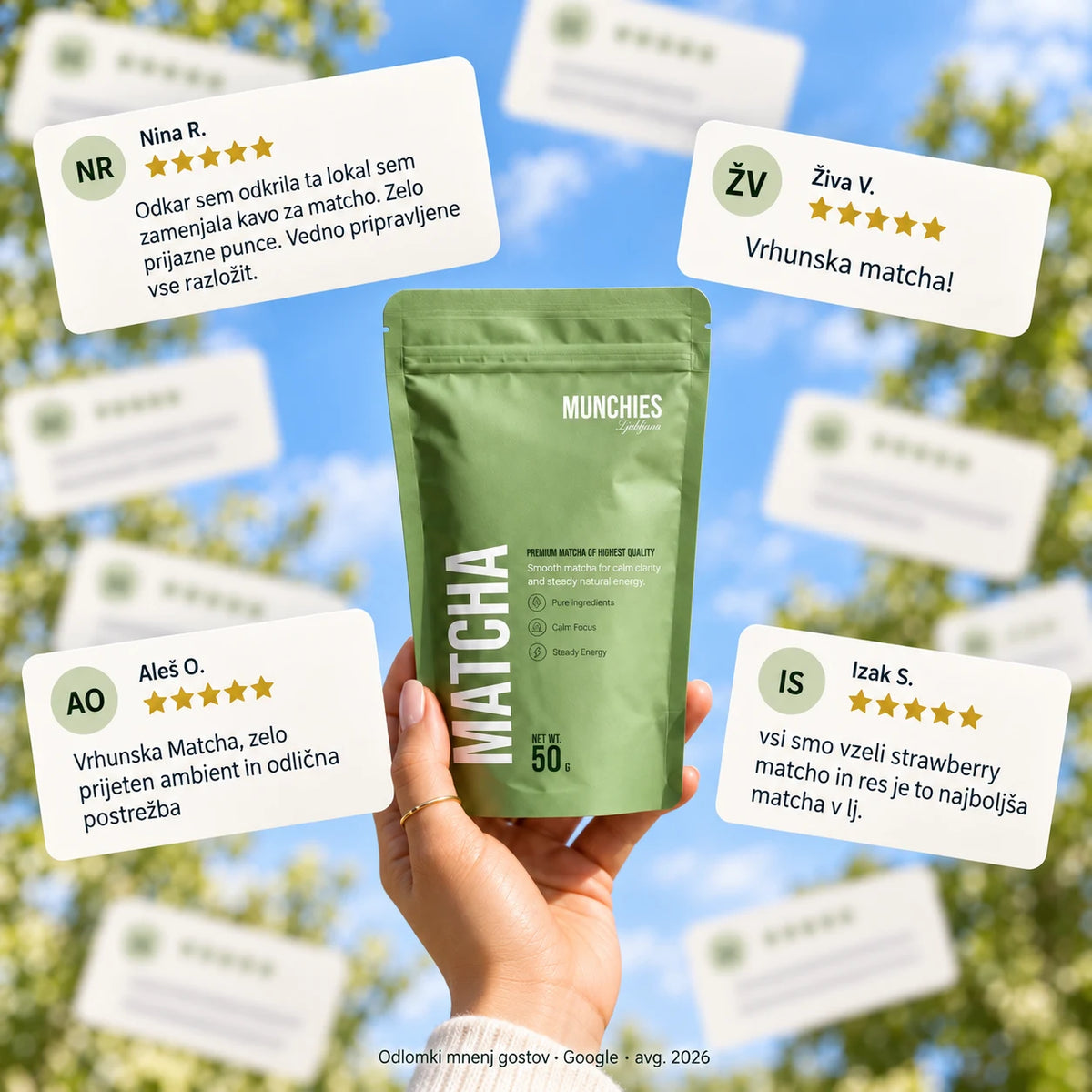 Přeložené recenze barů Munchies na Googlu, srpen 2026