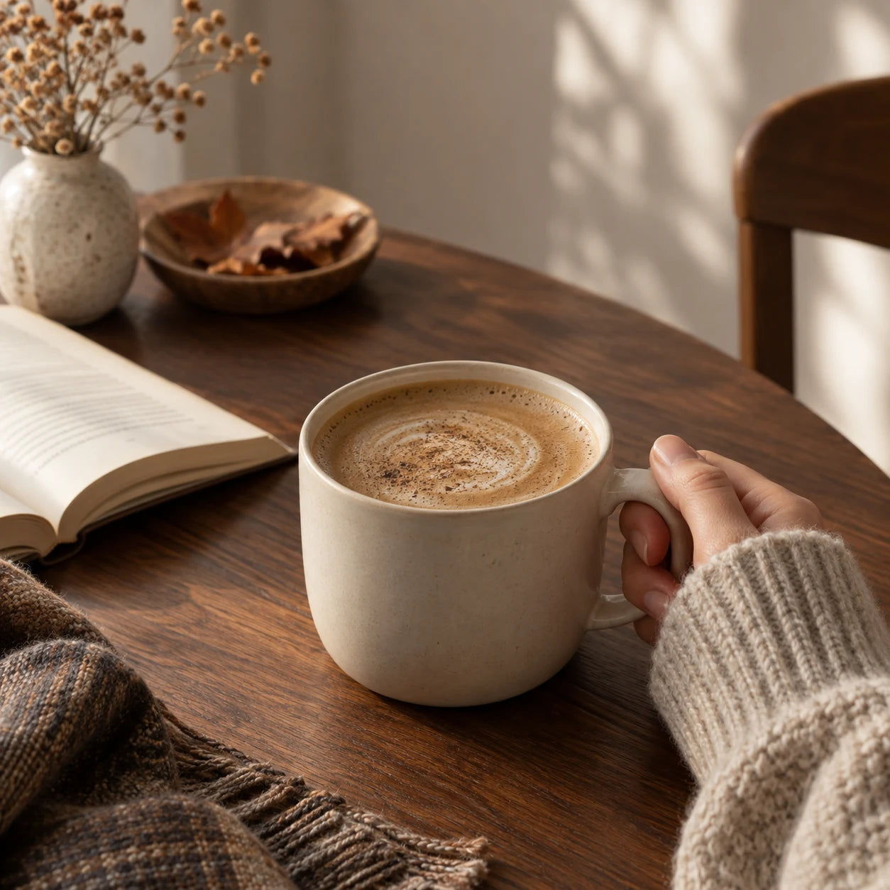 
Topla hojicha latte