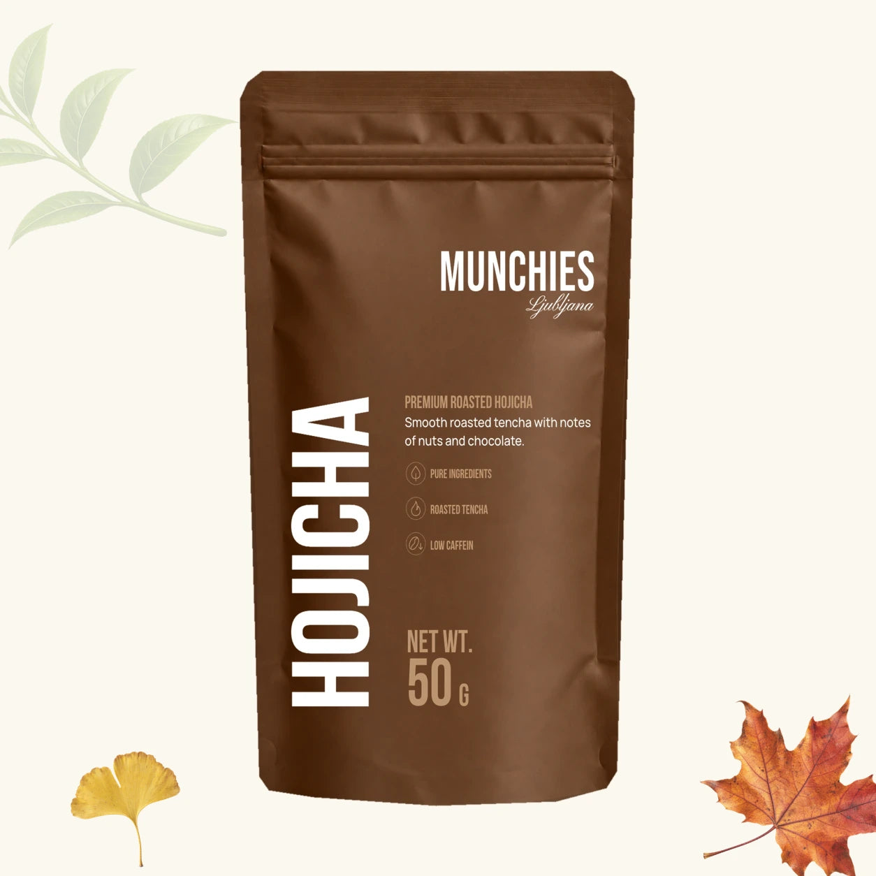 
Munchies Hojicha 50 g, originalni potisk.